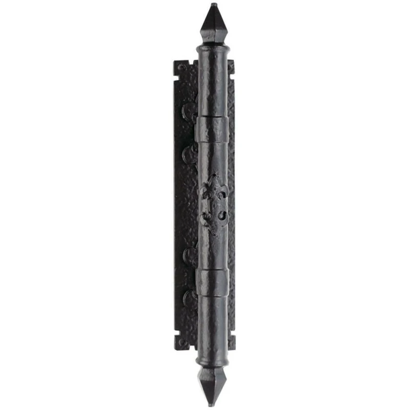 Image of Loops Traditional Forged Pull Handle on Backplate 310 x 65mm Backplate Black Antique Black unisex