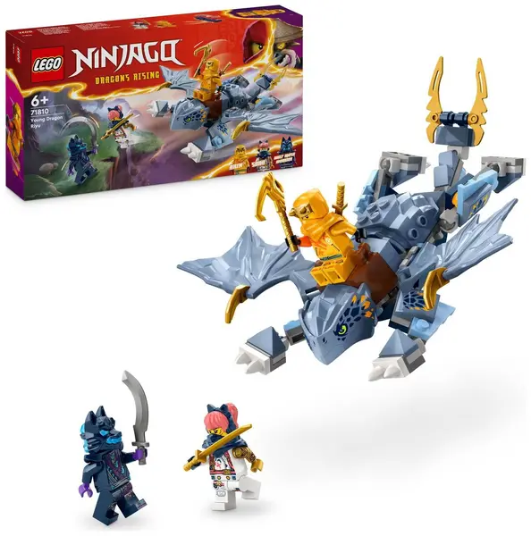 image of LEGO NINJAGO Young Dragon Riyu Toy with Minifigures 71810