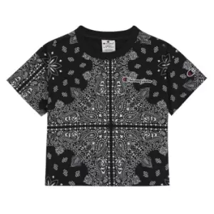 Image of Champion AOP Boxy T-Shirt - Black