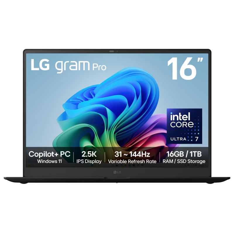 Image of LG LG Gram Pro 16Z90TS-G 16" Hybrid AI Copilot+ Laptop - Intel Core Ultra 7 256V, 1TB SSD, 16GB RAM - Metal Grey - [2025] 16Z90TS-G.AU79A1