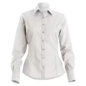 Image of Kustom Kit Womens/Ladies Long Sleeve Business/Work Shirt (10) (White)