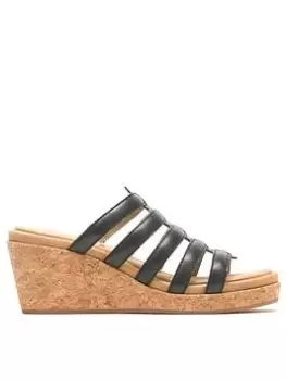 Image of Hush Puppies Willow Slide - Black, Size 4, Women