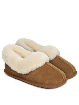 image of Just Sheepskin Classic Full Back Sheepskin Slipper - Chestnut, Size 4, Women