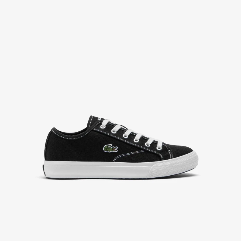 Image of Lacoste Backcourt Canvas Low Trainers Black male UK 6.5