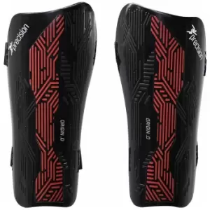 Image of Precision - Origin.0 Strap Shin Guards Black/Red Small - Black/Red