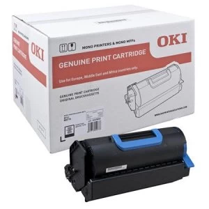 image of OKI 45439002 Black Laser Toner Ink Cartridge