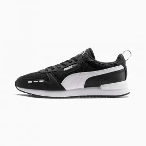 Womens PUMA R78 Runner Trainers, Black/White Size 10 Shoes