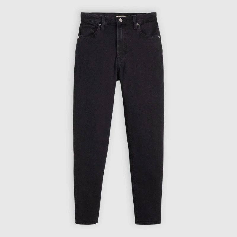Image of Levis Womens Heavyweight Mom Fit Straight Leg Jeans Flash Black female 25 L27