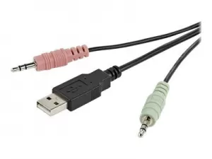 image of StarTech 2 Port USB Displayport Cable Kvm Switch With Audio And Remote Switch USB Powered