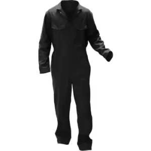 image of Warrior Mens Stud Front Coverall (M/R) (Black) - Black