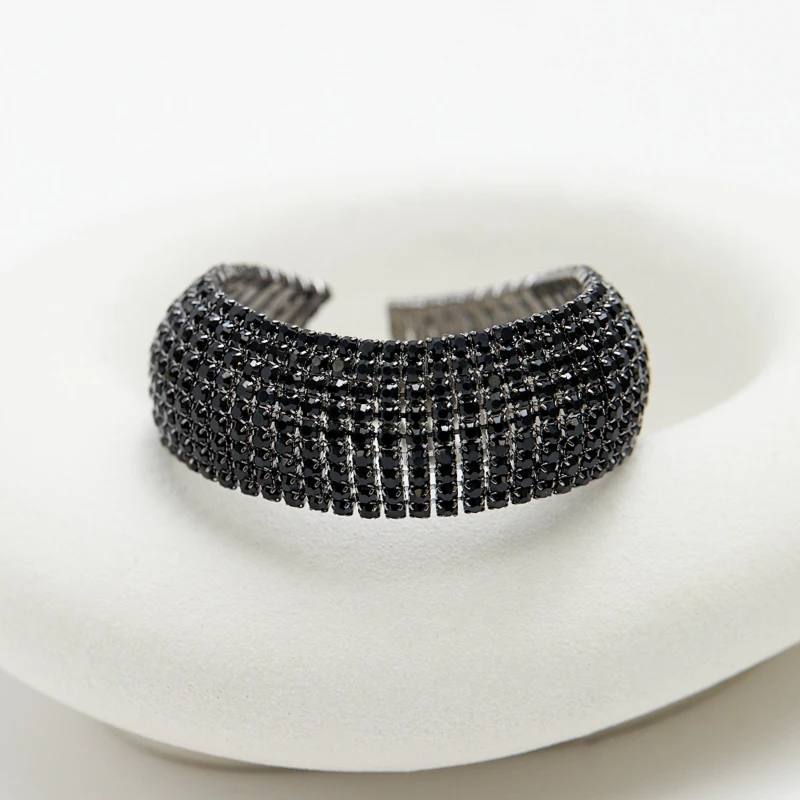 Image of Jon Richard Statement Jet Bracelet Black