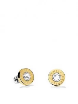 image of Tommy Hilfiger Gold Tone Crystal Set Ladies Stud Earrings