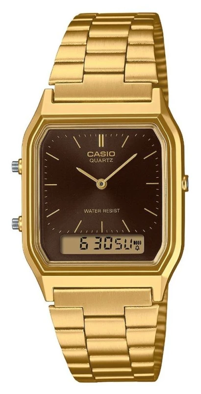 Image of Casio Casio AQ-230GA-5AMQYES Collection 39mm Quartz Watch in Brown Brown One Size Unisex 4549526394607