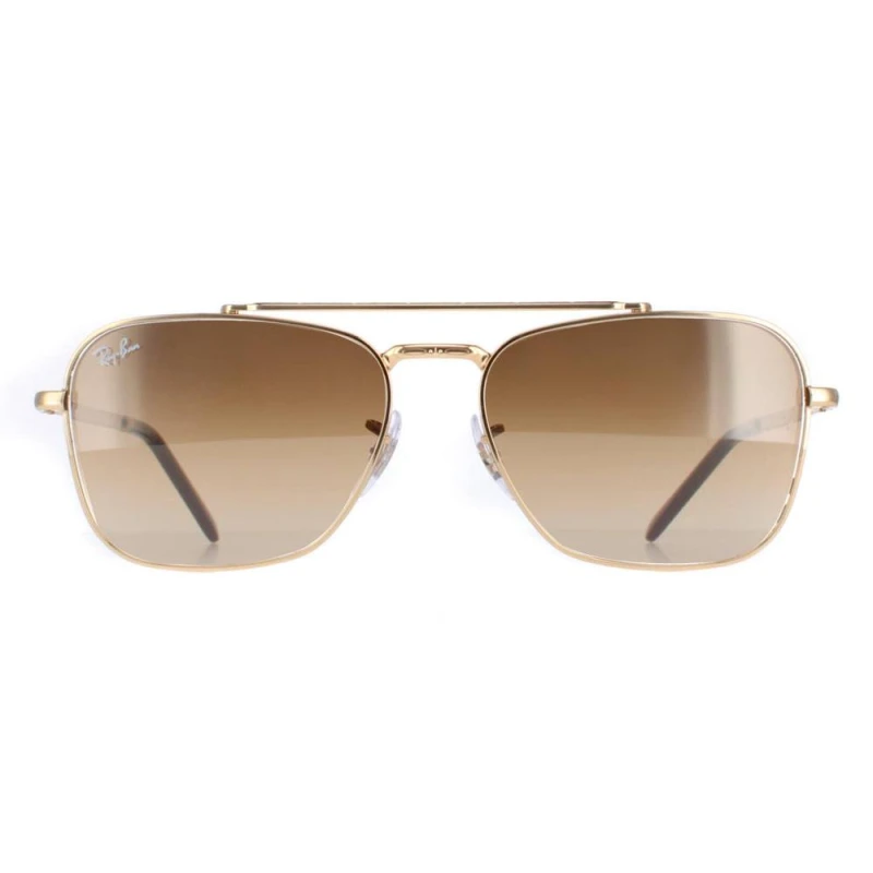 Image of Ray-Ban Ray-Ban Men Square Gold Brown Gradient RB3636 New Caravan Gold One Size Male 8056597948449
