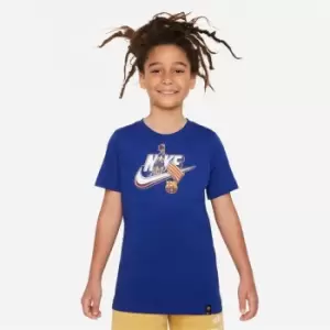 Image of Nike Barcelona Futura T-Shirt 2023 2024 Juniors - Blue