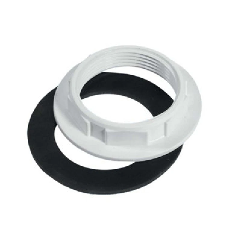 Image of McAlpine BN1 White Plastic Backnut with Rubber Washer 1.25" BSP White
