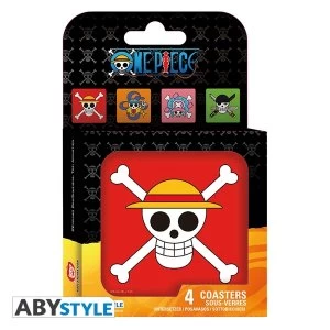 Image of One Piece - Skulls Coasters (Set Of 4)