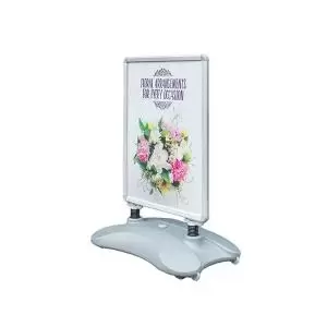 Image of Deflecto A1 Water Based Pavement Display Board with Snap Frame Silver