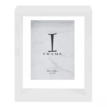 image of 4" x 6" - iFrame Box Photo Frame White Colour