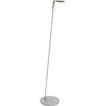 image of Sienna Lighting - Sienna Turound Reading Lamp Steel Brushed, Glass Transparent