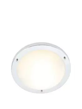 Image of Spa 310mm Delphi LED Flush Ceiling Light 18W Cool White Opal Glass and Chrome