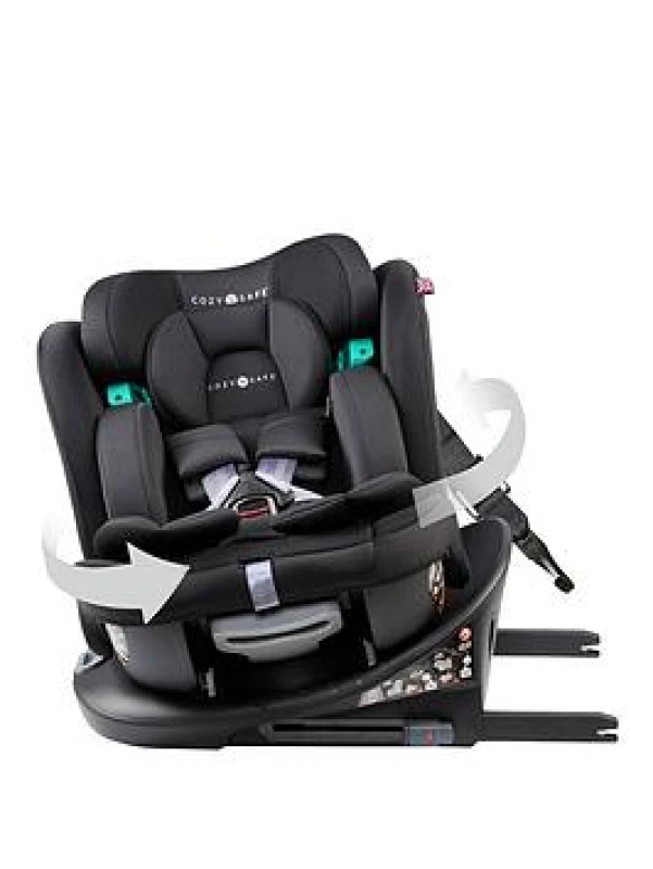 Image of Cozy N Safe Vesta 360° 40-150cm Child Car Seat - Jet, Black EST318
