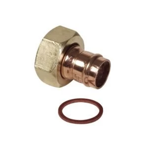 image of Solder Ring Straight Tap Connector Dia22mm Pack of 2