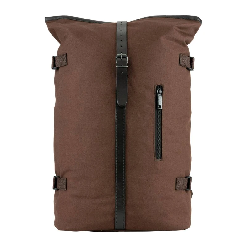 Image of Jack Pyke Mens Leather Detailing Fold Up Rucksack in Brown Brown Male