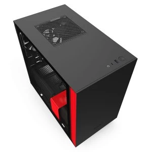 Image of NZXT H210 Mini-ITX Gaming Case - Black/Red Tempered Glass