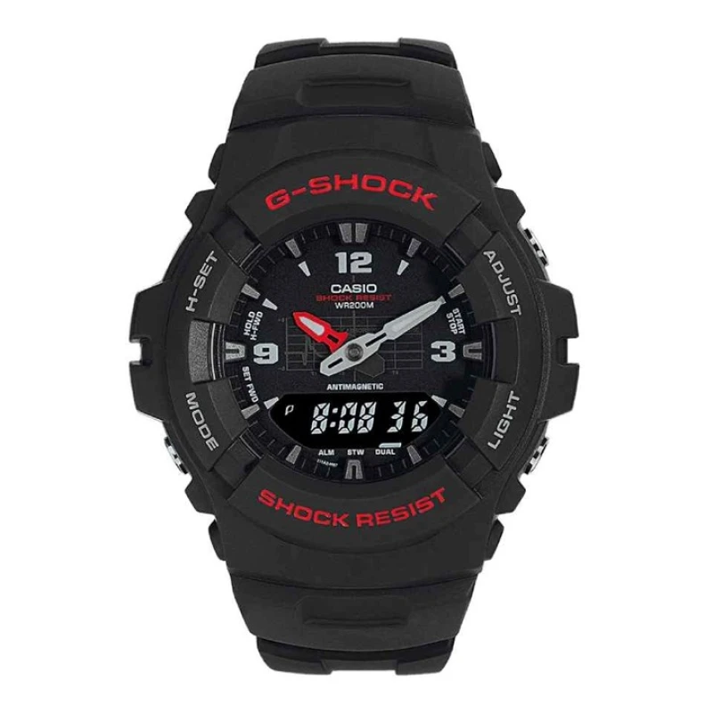 Image of Casio G-SHOCK G-100-1BVMUR Black Resin Strap Watch - W1415