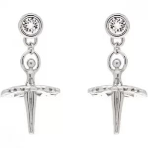 Image of Ted Baker Ladies Silver Plated Snowflake Ballerina Earrings
