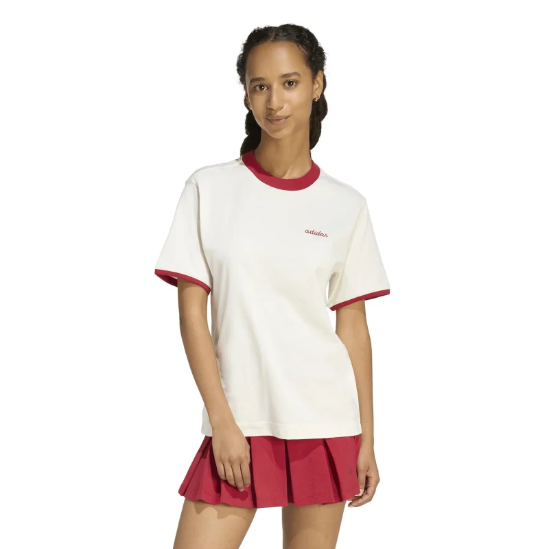 Image of Adidas Womens T-Shirt adidas Colorpop Embroidered Blanc Female XS