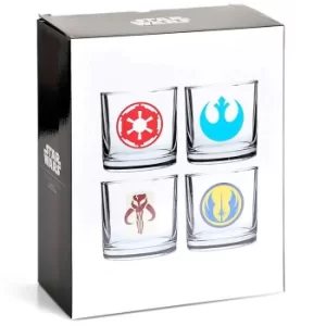 Image of Star Wars Glasses Set of 4 Classic Logos