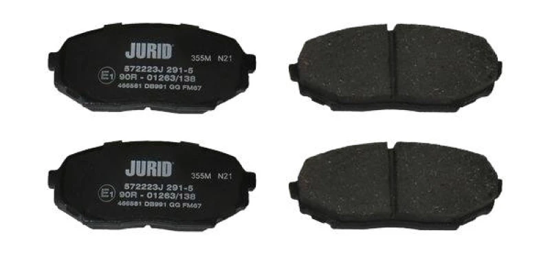Image of JURID 572223J Brake pad set not prepared for wear warning indicator, without accessories Brake Pad Set,disc brake (402)