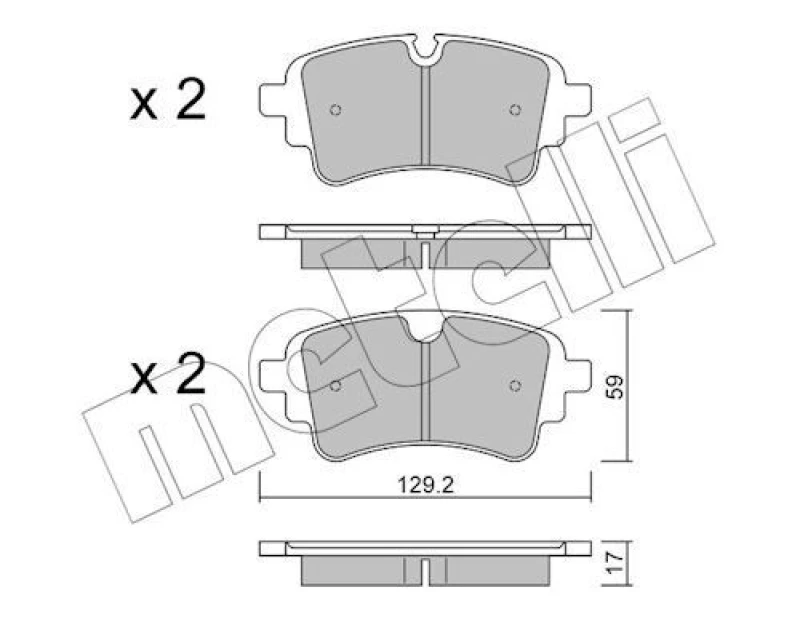 Image of METELLI Brake pad set METELLI 22-1129-1