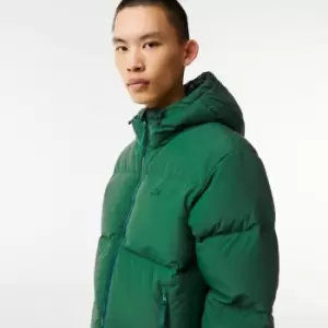 Mens Lacoste Quilted Water-Repellent Short Jacket Size 54 Green