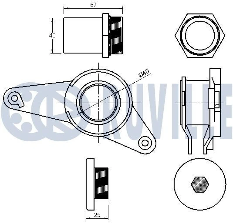 Image of Track rod end RUVILLE 917016