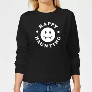 image of Happy Haunting Womens Sweatshirt - Black - L - Black