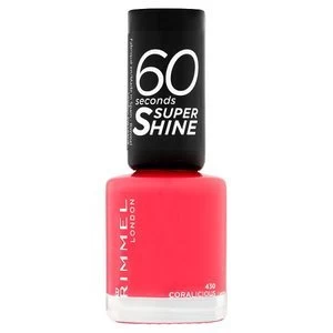 Image of Rimmel Nail Polish 60 Second Coralicious 8ml Red