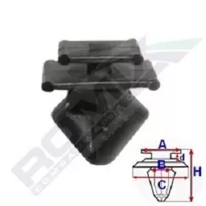 Image of ROMIX Clip, trim-/protection strip PEUGEOT 12407 856534