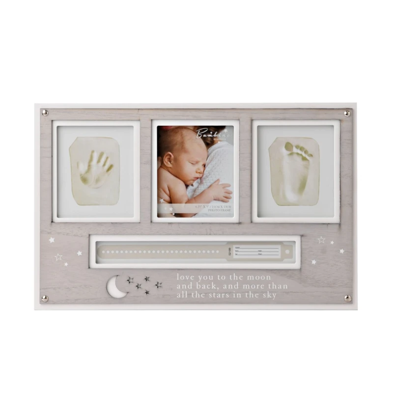 Image of Bambino by Juliana Hospital Bracelet Hand & Foot Print Frame Multi