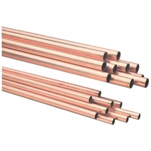 image of Wickes Copper Tube 15mm x 2m Pack 10