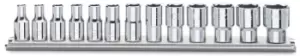 Image of Beta Tools 900/SB 13pc 1/4" Square Drive Hexagon Socket Rail 4 - 14mm 009000150