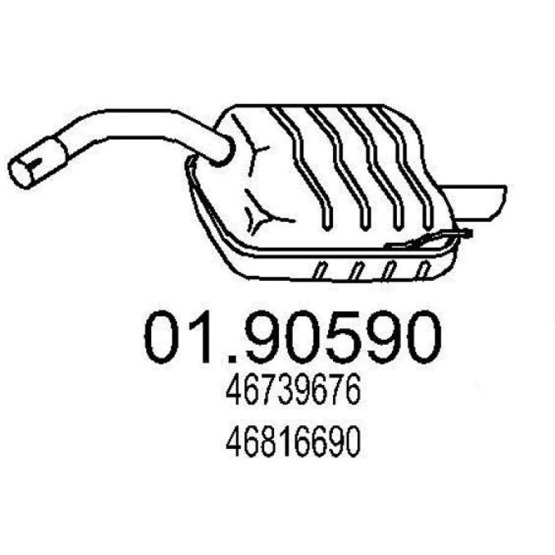 Image of MTS 01.90590 Rear silencer End Silencer (3437)