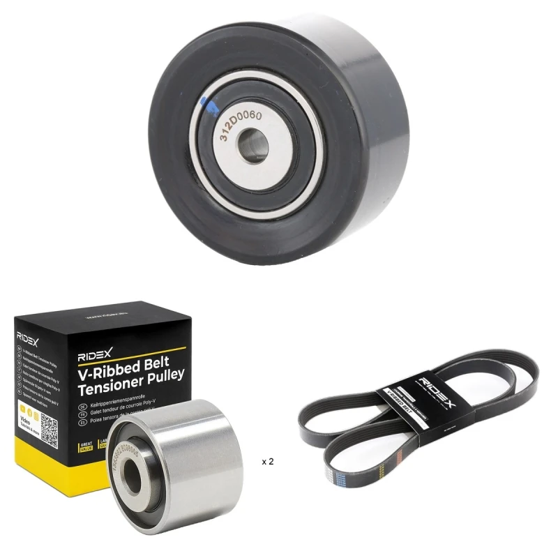 Image of RIDEX 542R0224 V-ribbed belt set V-Ribbed Belt Set (542)