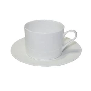 image of Facilities Tea Set Fine Bone China 6 Cups 6 Saucers White 097656