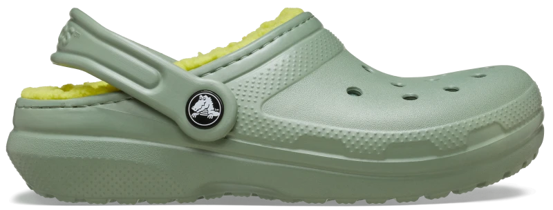 Image of Crocs Kids Classic Lined Clogs Moss C12