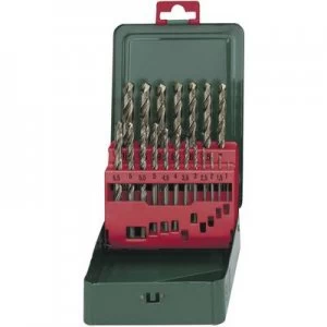 Image of Metabo 627157000 HSS Metal twist drill bit set 19 Piece cobalt DIN 338 Cylinder shank 1 Set