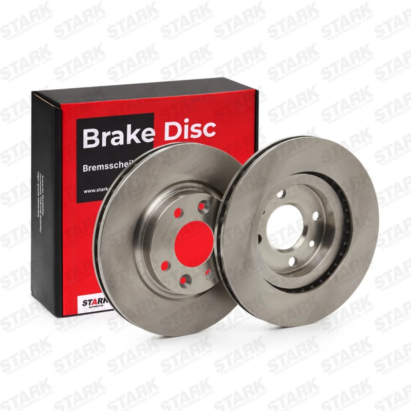 Image of STARK SKBD-0022614 Brake disc Front Axle, Vented, Cast Iron, Uncoated, Untreated, without bolts/screws Cast Iron Brake Disc (82)