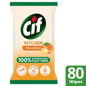 Image of Cif Bio Kitchen Wipes - 80